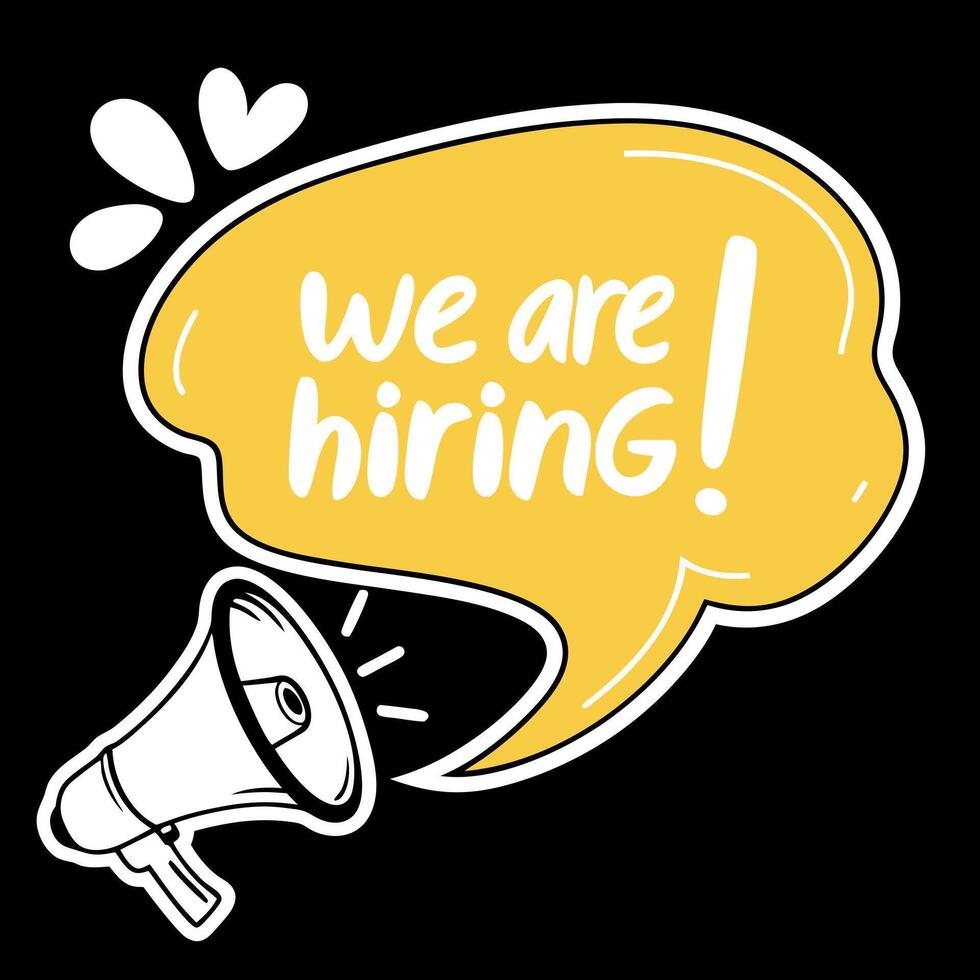 We are hiring - job fair vector