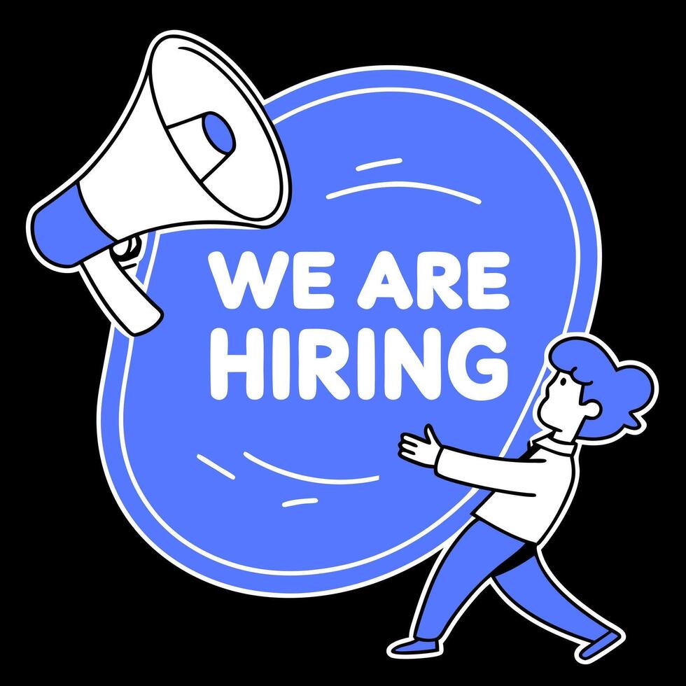 We are hiring icon vector