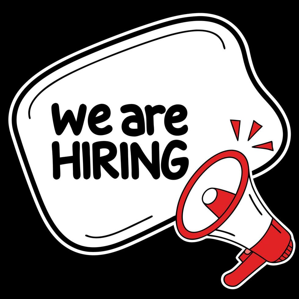 We are hiring - logo vector