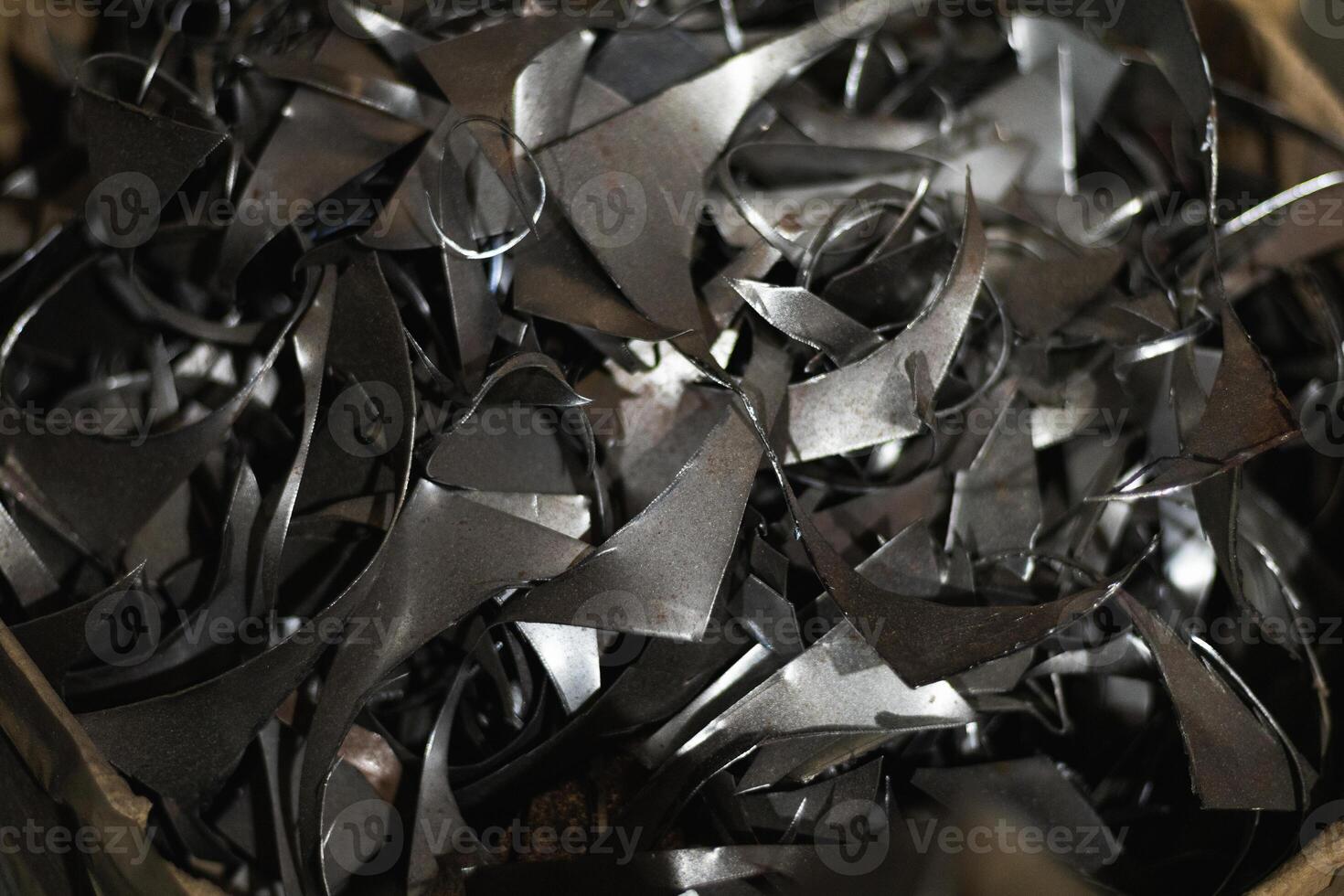 Heap of metal scraps in forge photo