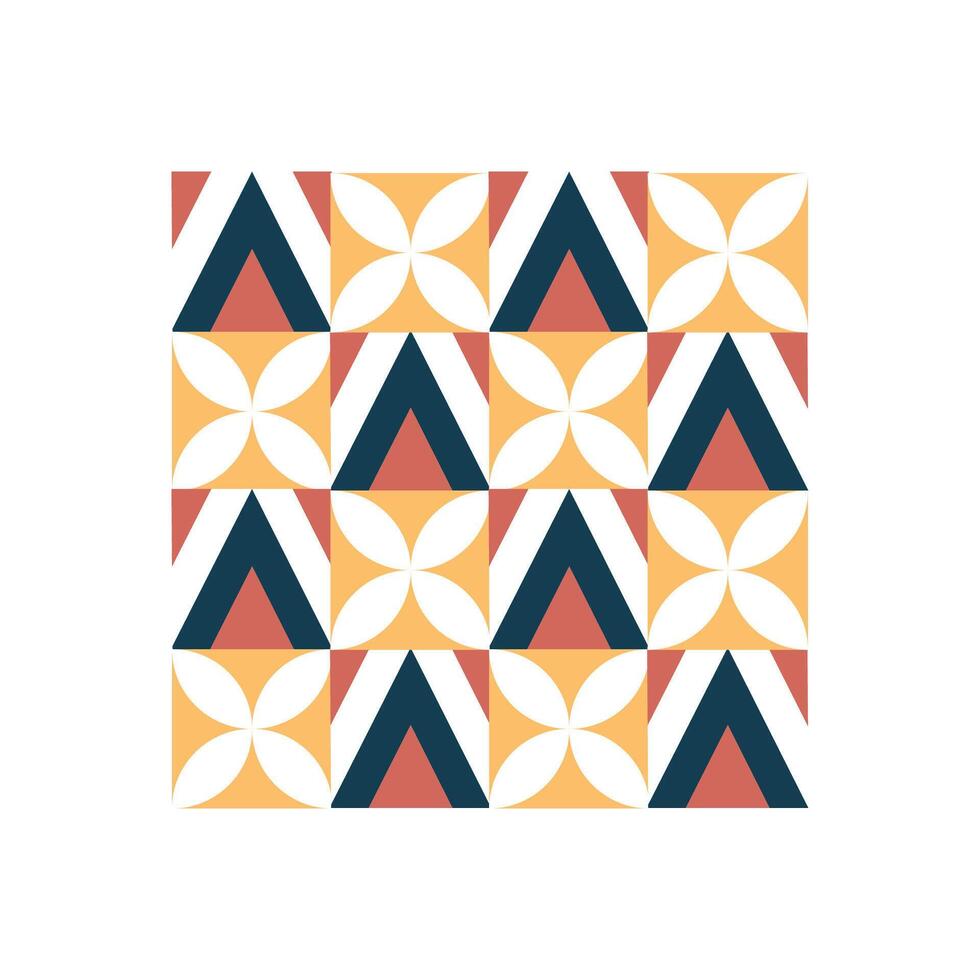 Bauhaus geometric pattern with abstract shapes. Modern and minimal seamless design for backgrounds, textiles, and wallpaper. Perfect for contemporary decor. vector