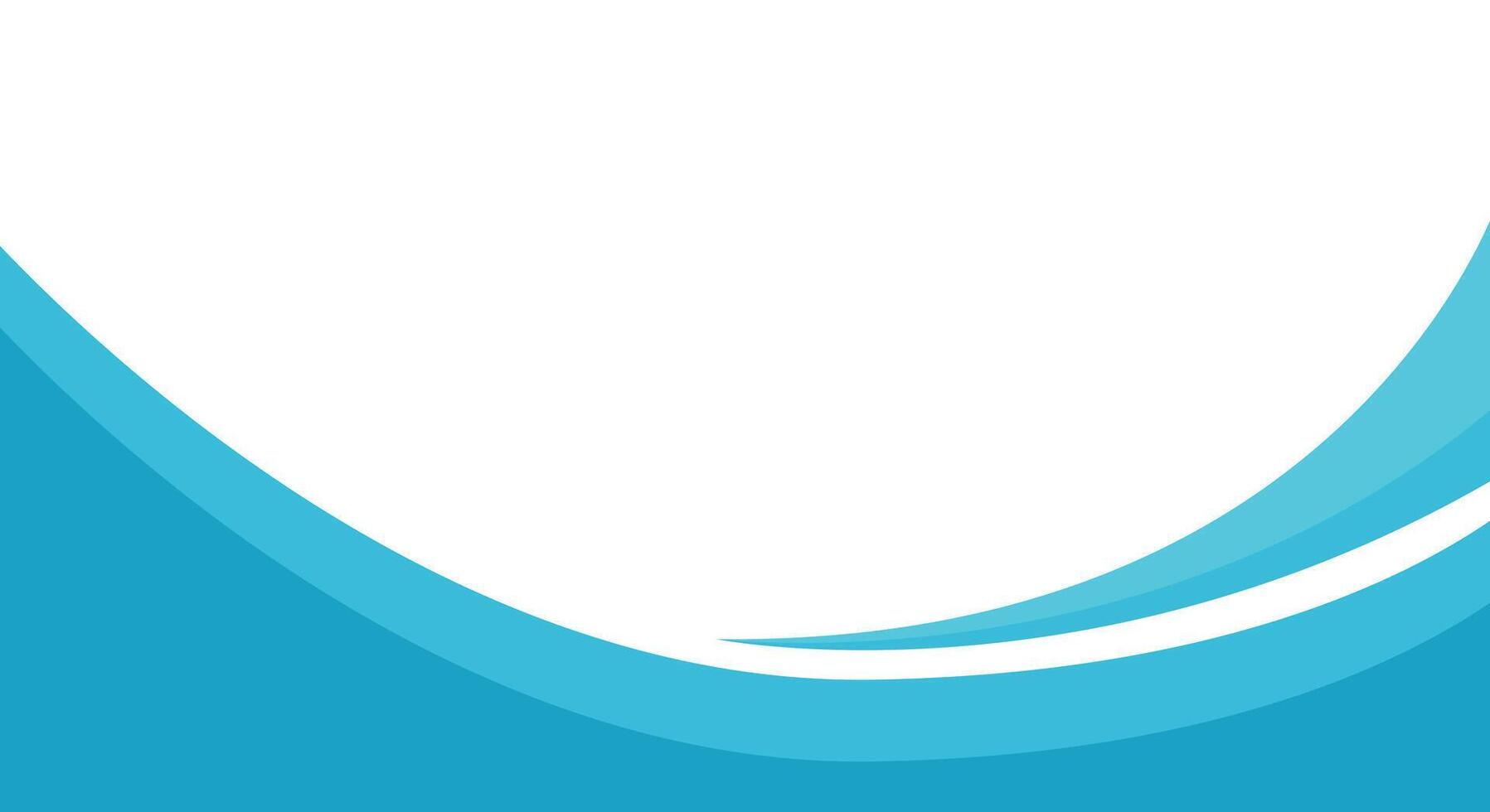 blue wave curve abstract background design template vector