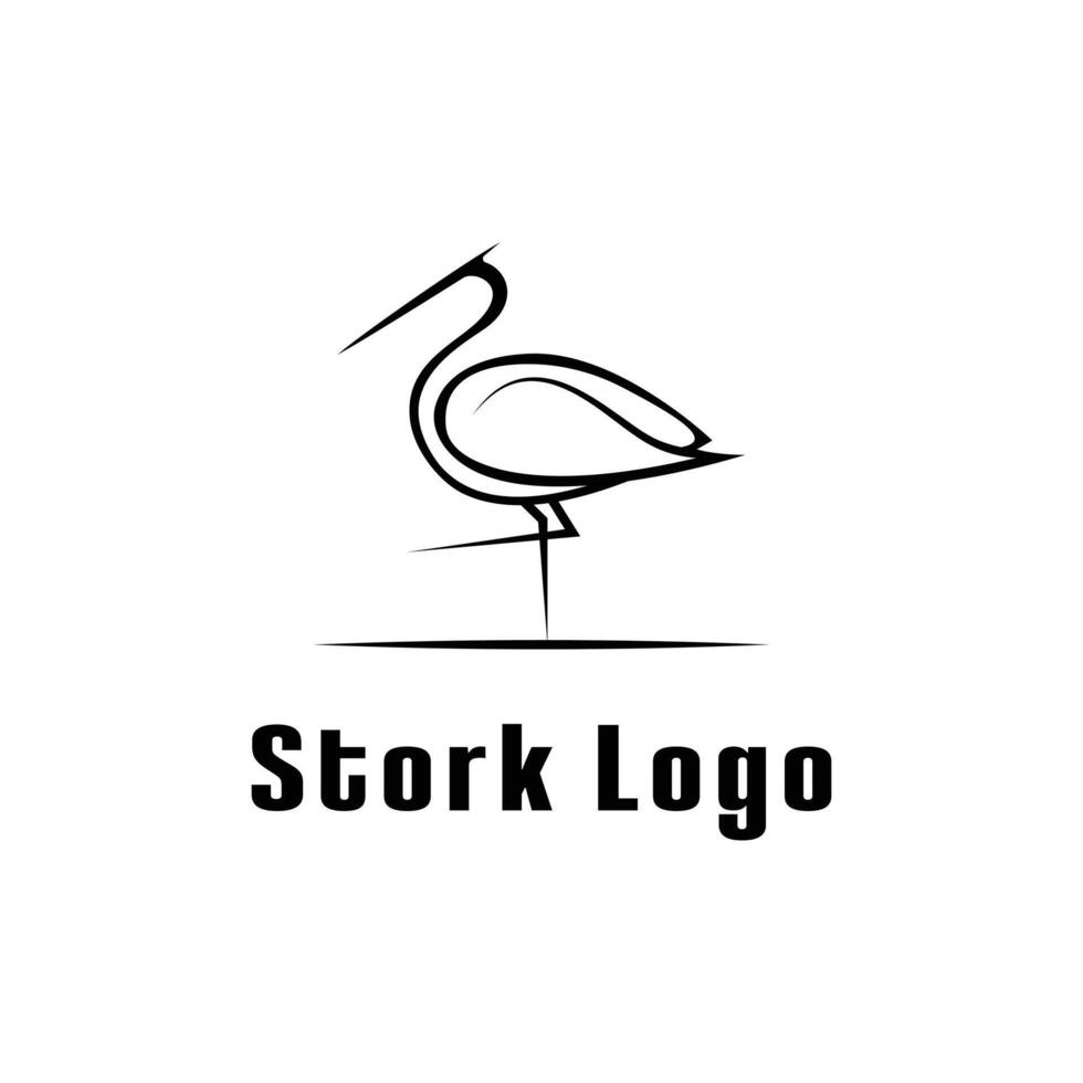 stork logo design modern concept idea vector