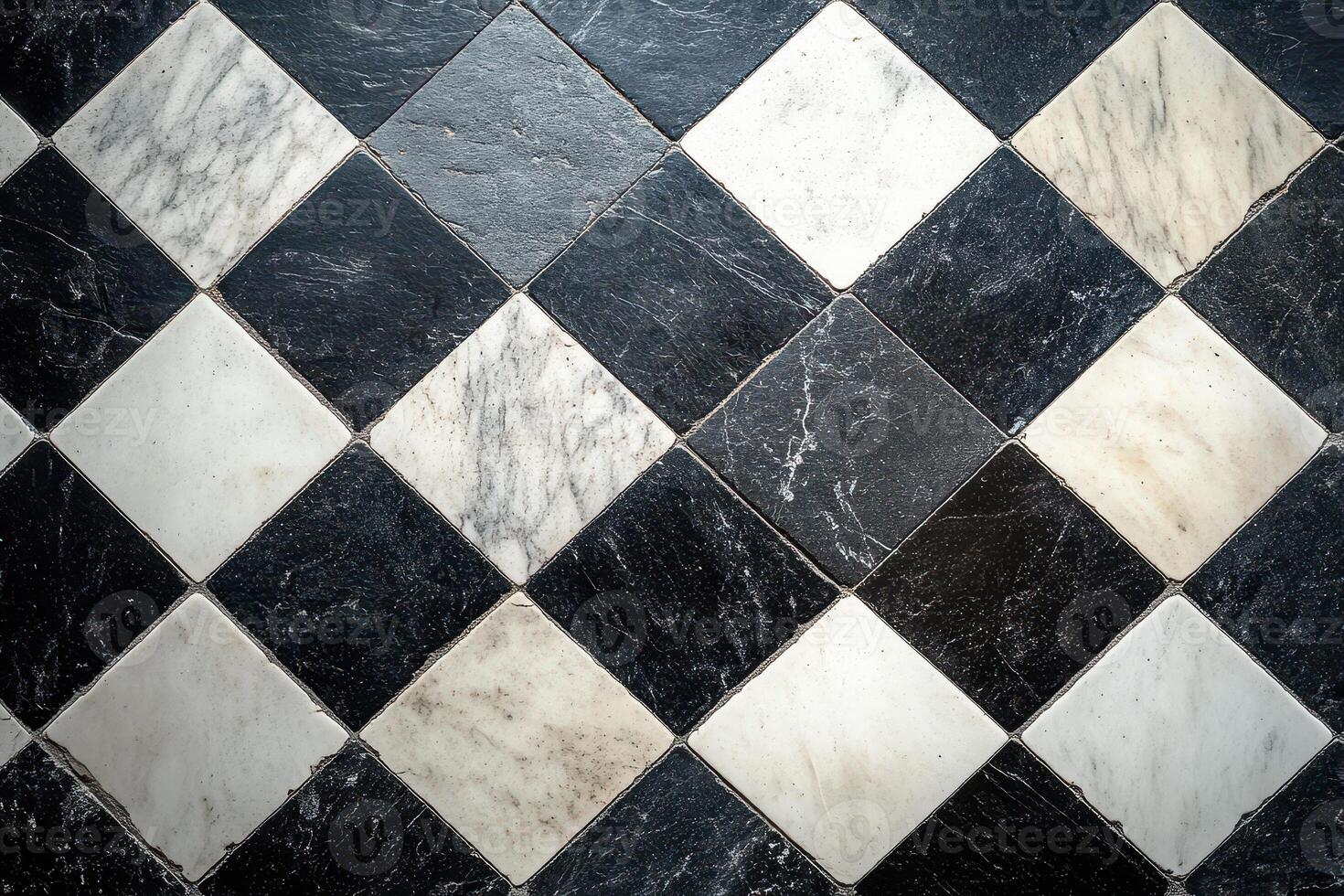 A black and white checkered floor with a white and black pattern photo