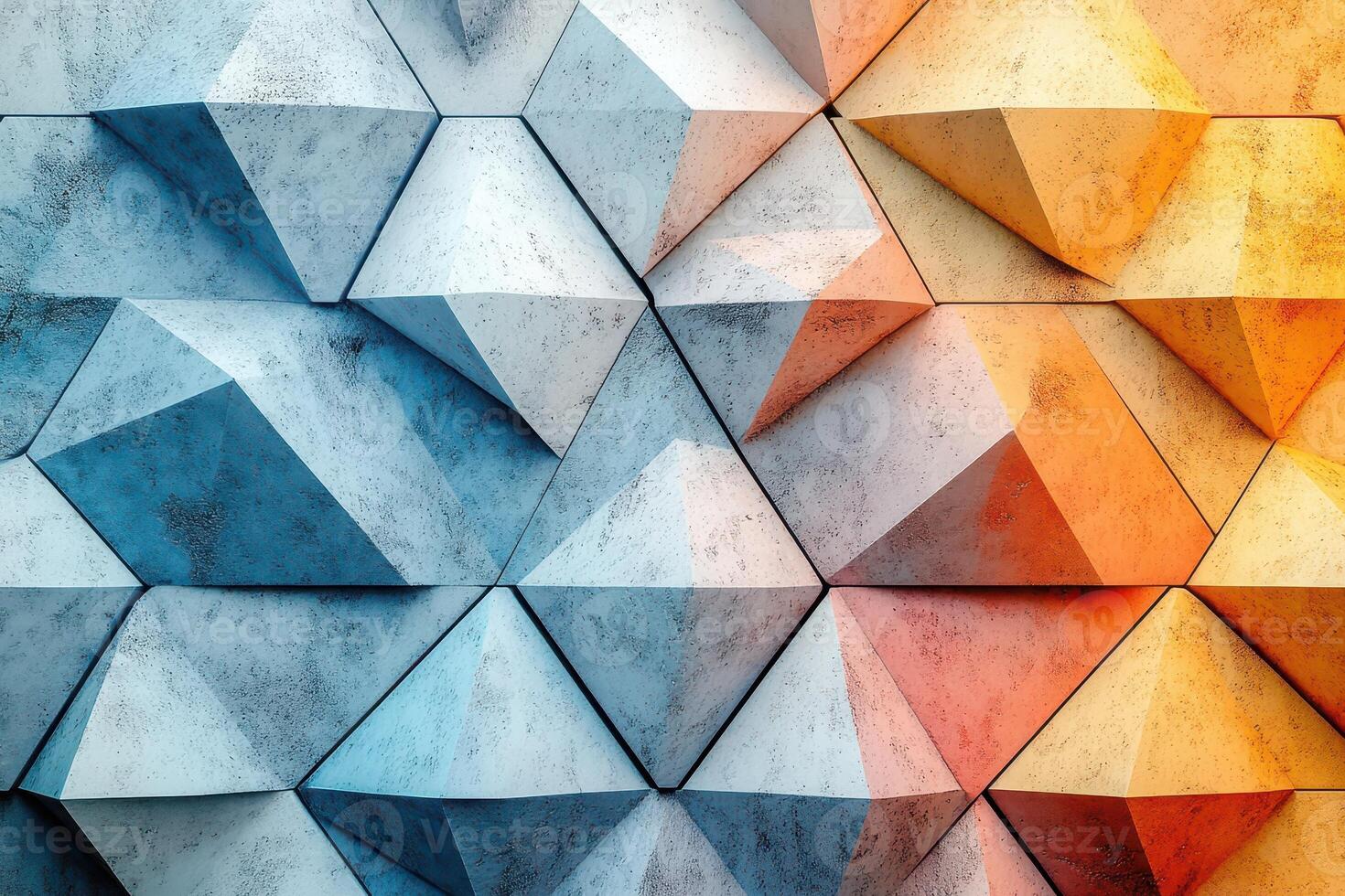 Abstract geometric background with colorful triangles photo