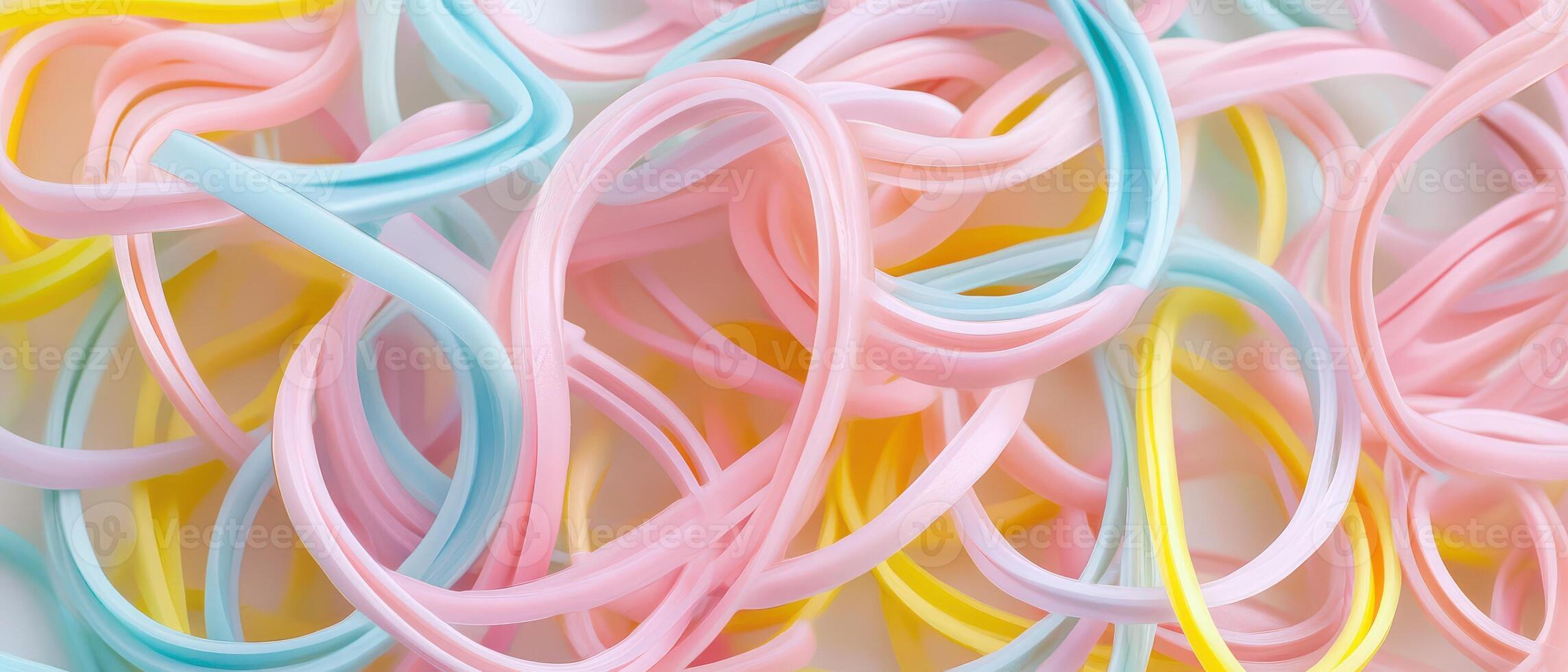 A bunch of colorful rubber bands photo