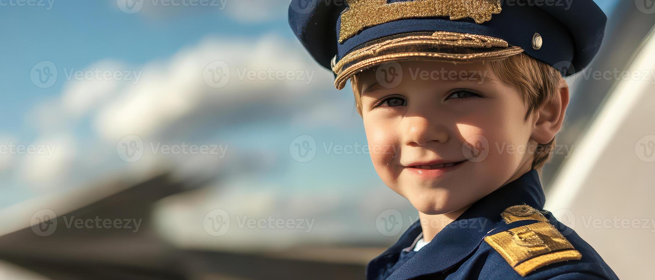 A young boy in a uniform is smiling photo