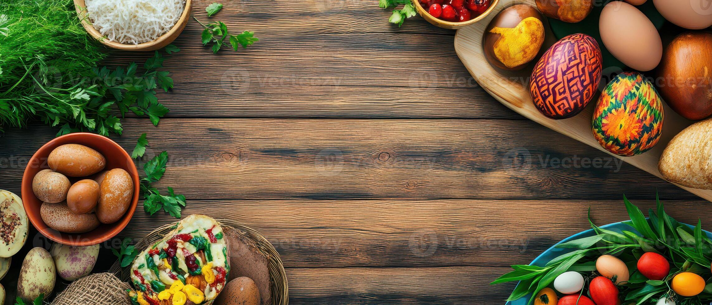 A table with various types of food on it photo