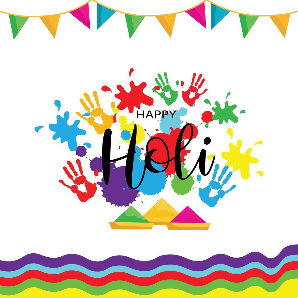 Happy holi festival color hinduism celebration vector