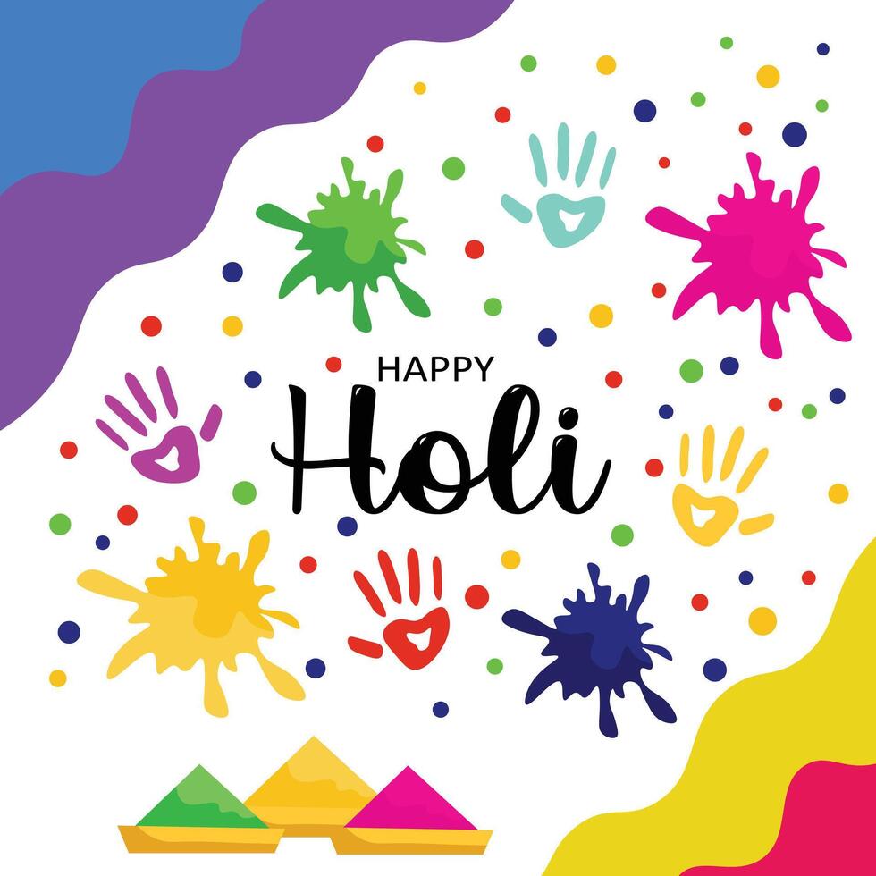 Happy holi background vector