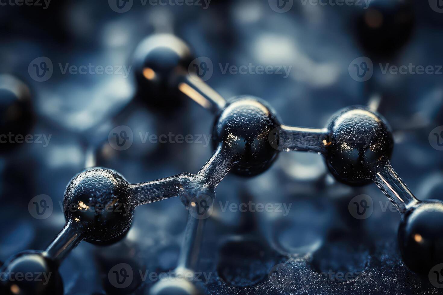 Close up of a molecule structure photo