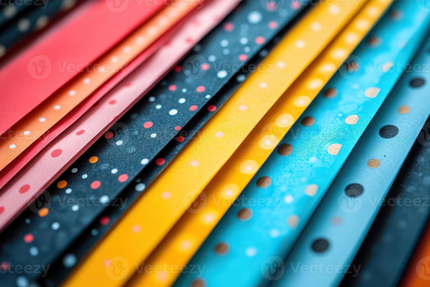 Colorful paper with polka dots photo
