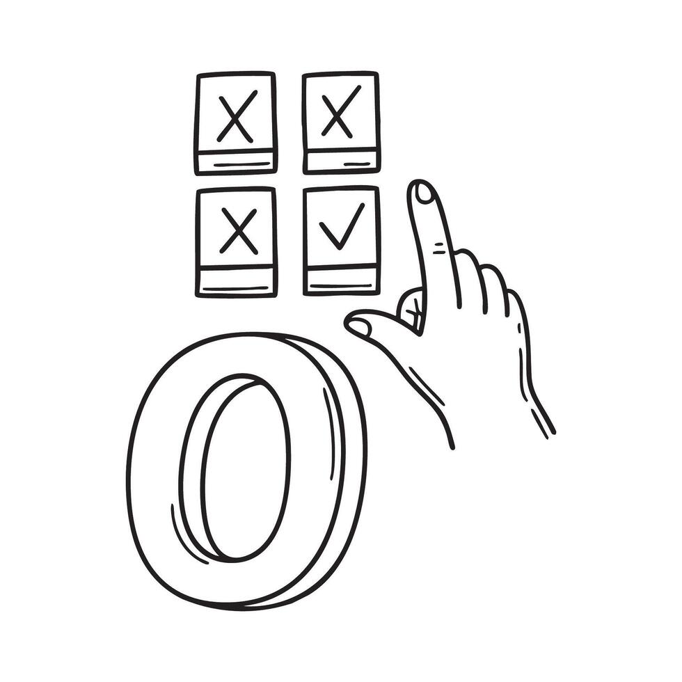 An illustration of letter O stand for Option beside it vector