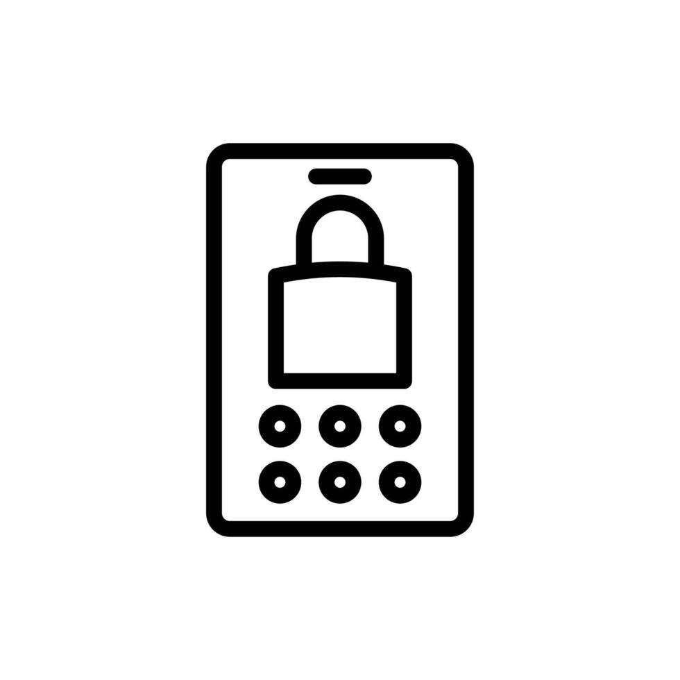 Phone with Padlock Icon Representing Digital Security and Access Control vector