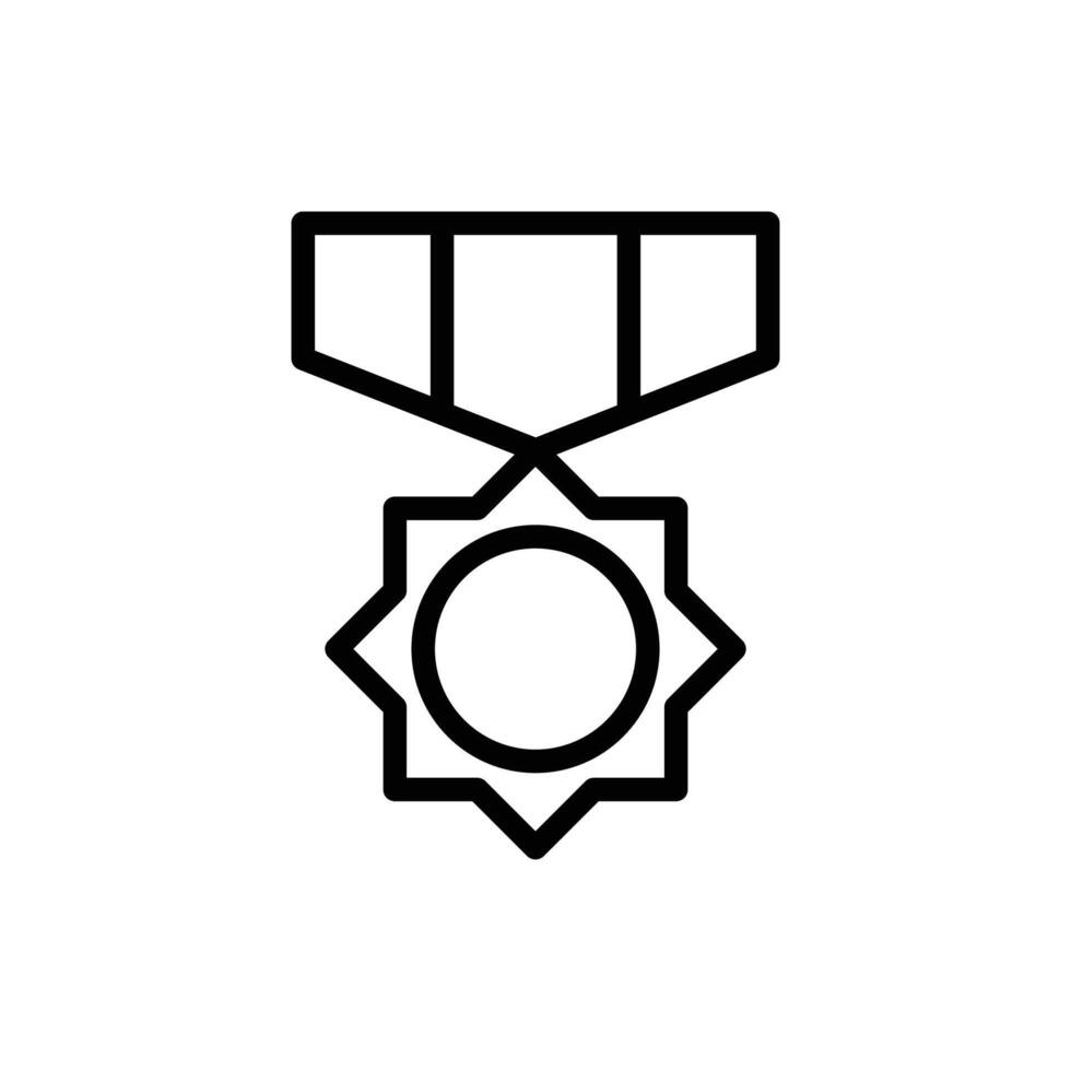 Depicting Award Medal Icon with Star Symbol and Outline Design vector