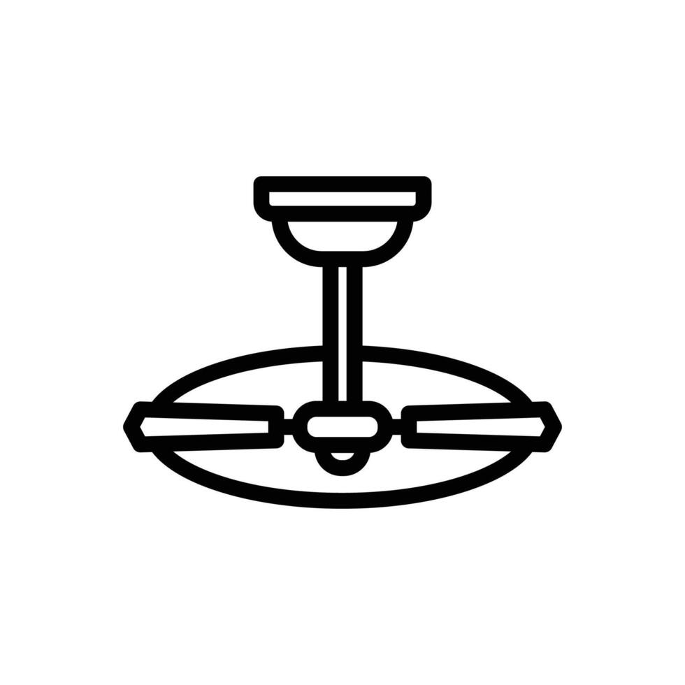 Ceiling Fan Illustration with Three Blades in Minimalist Design vector