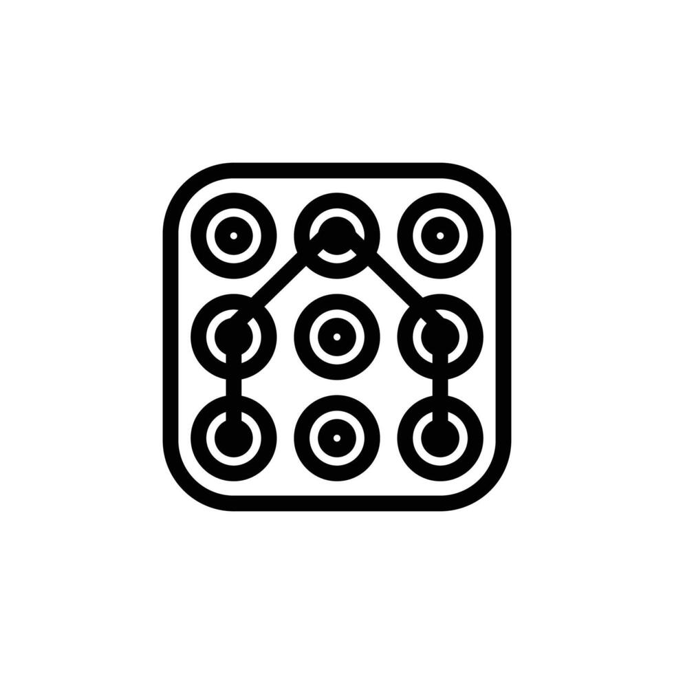 Mobile Security Pattern Lock Graphic for Smartphone Access and Protection vector