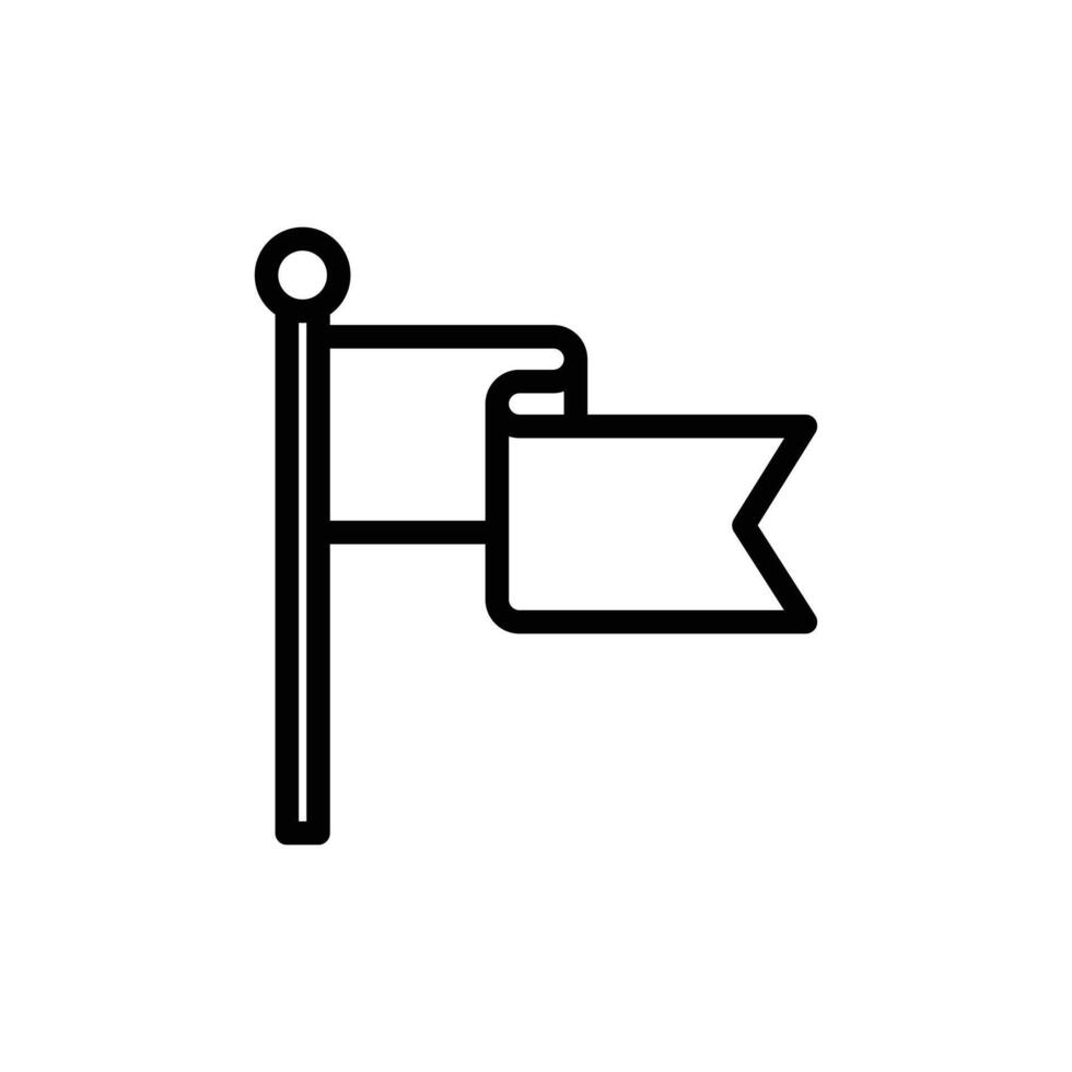 Simple Flag Icon Illustration for Map Location or Achievement vector