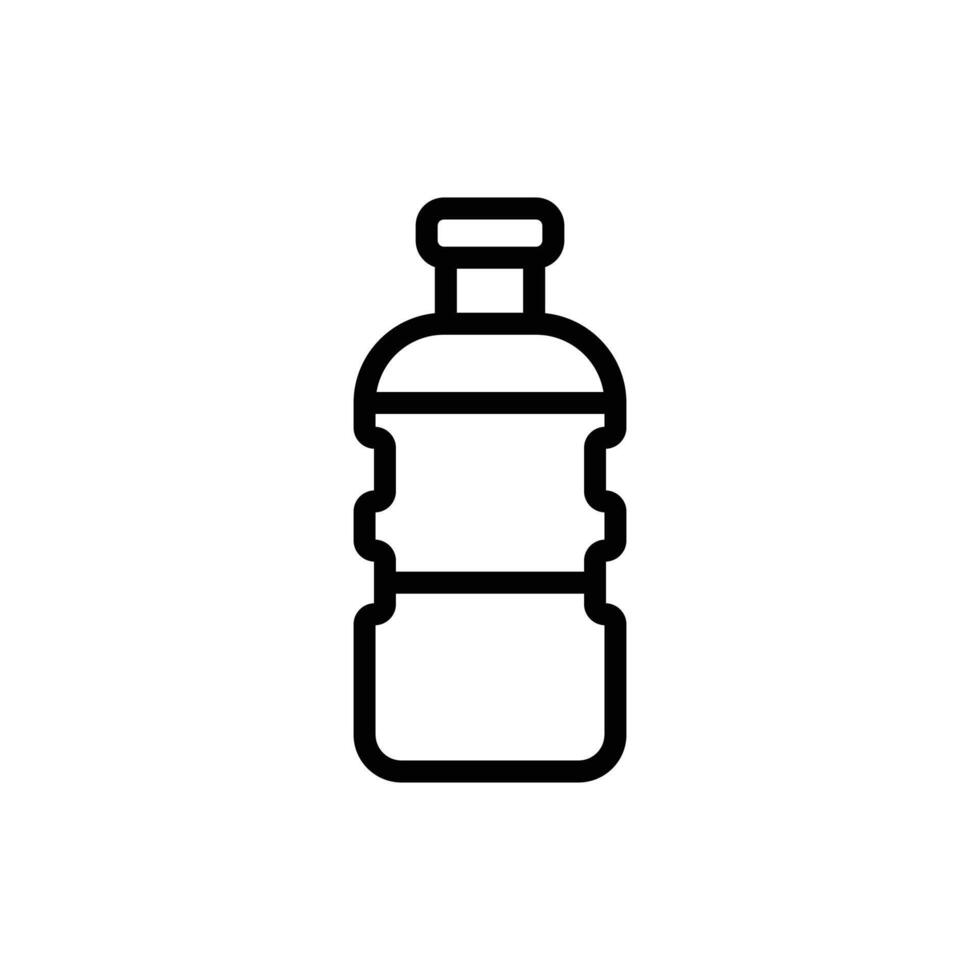 Outlined Water Bottle Icon for Hydration and Healthy Lifestyle Concepts vector
