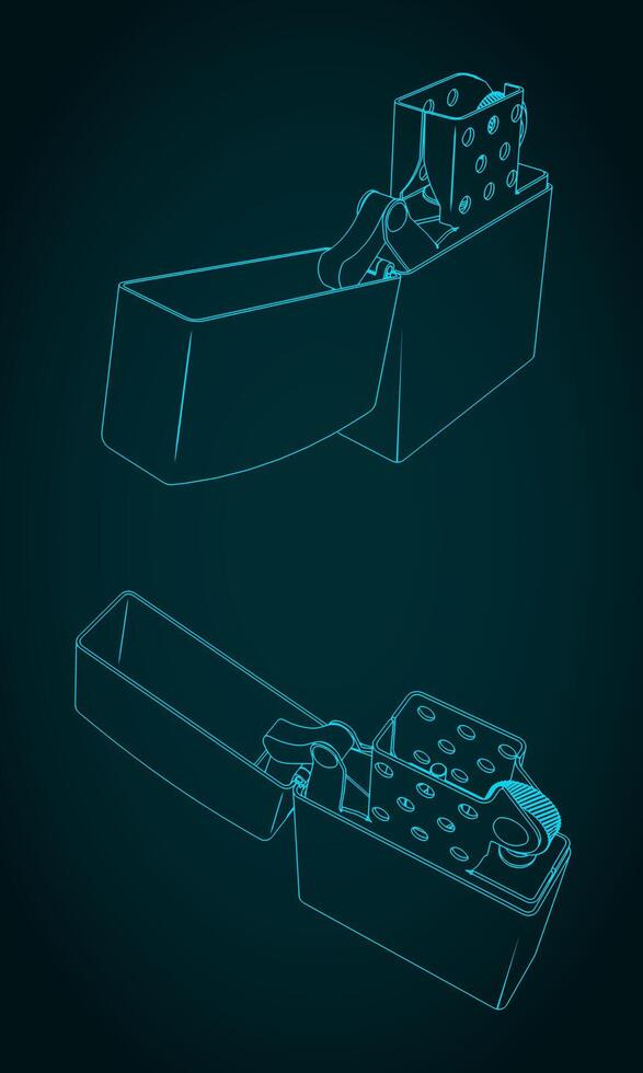 Classic petrol lighter vector
