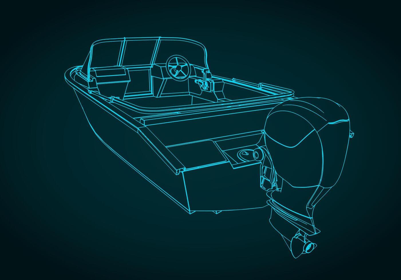 Speed boat sketch vector