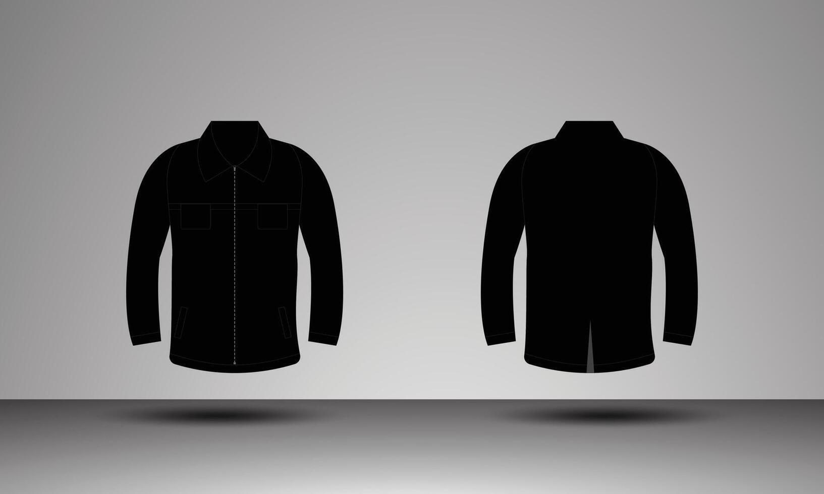 Mens suit design. Fashion. Flat technical drawing for presentation display. vector