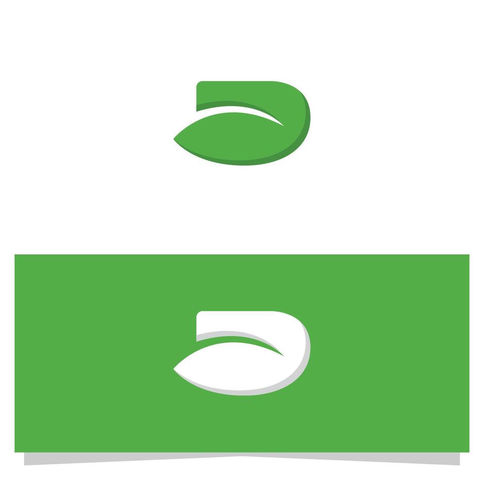 Green Leaf Logo Design with Simple and Minimalist Style Inspiration vector