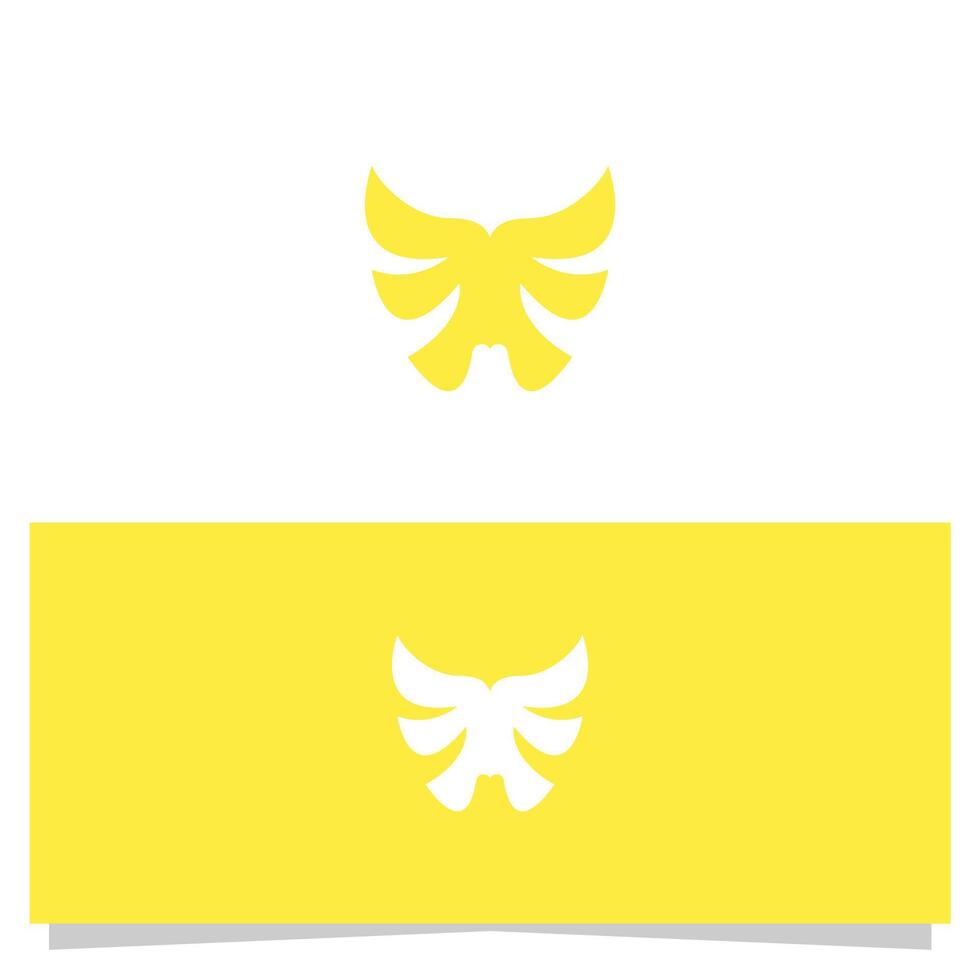Modern Yellow Wing Logo Design on White Background for Branding vector