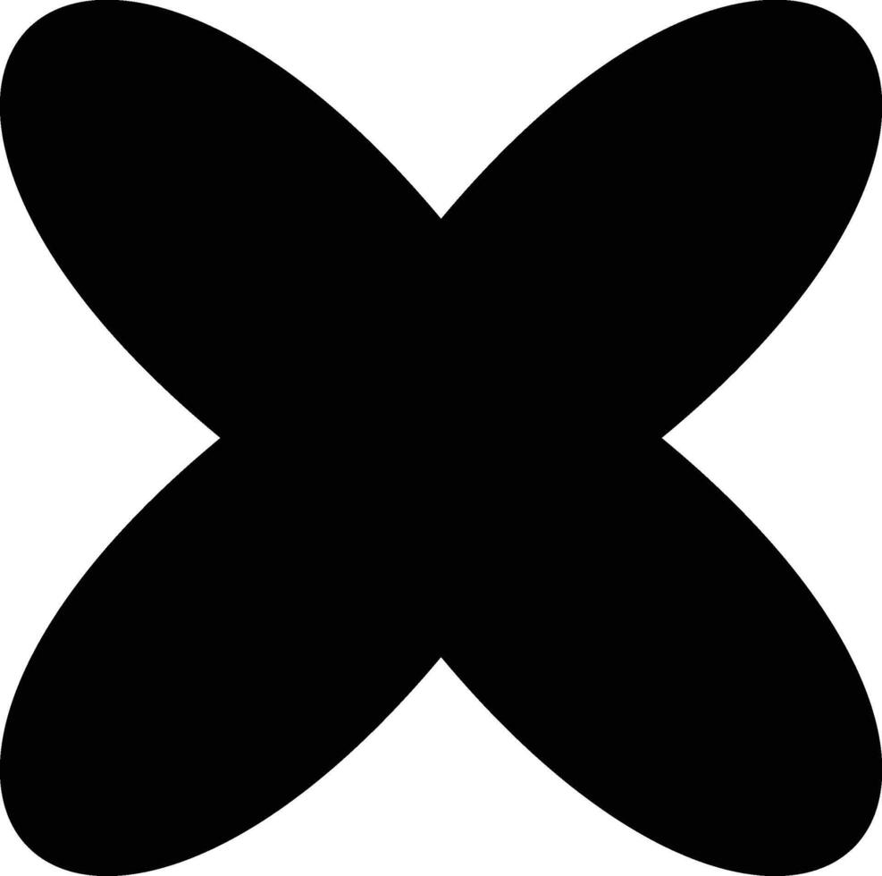 Abstract Black and White Shape. vector