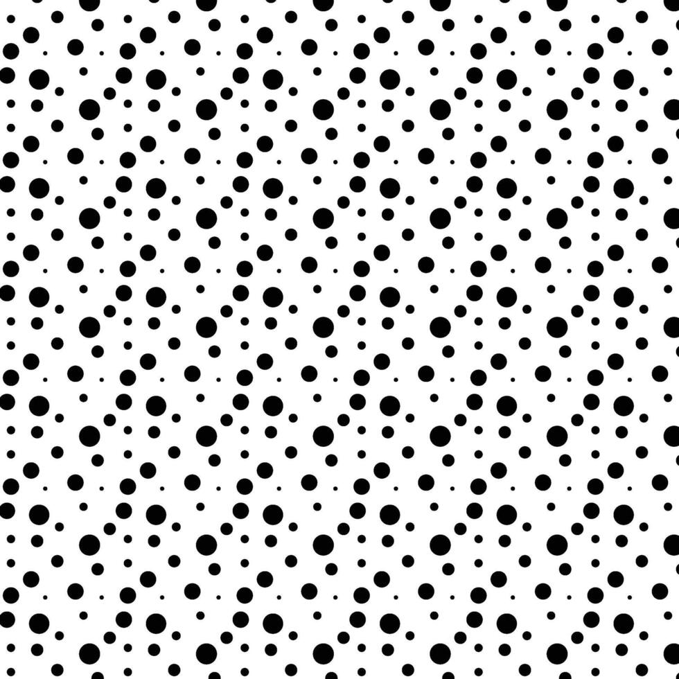 Vibrant Black Polka Dot Pattern- Perfect for Modern Designs vector