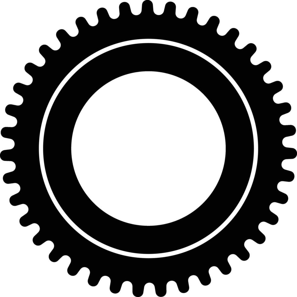 Gear Icons-Black and Outline Design Elements vector
