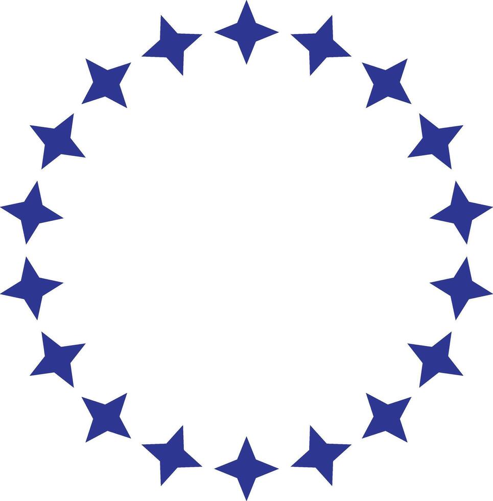 Illustration Art of Circular Stars on White Background vector