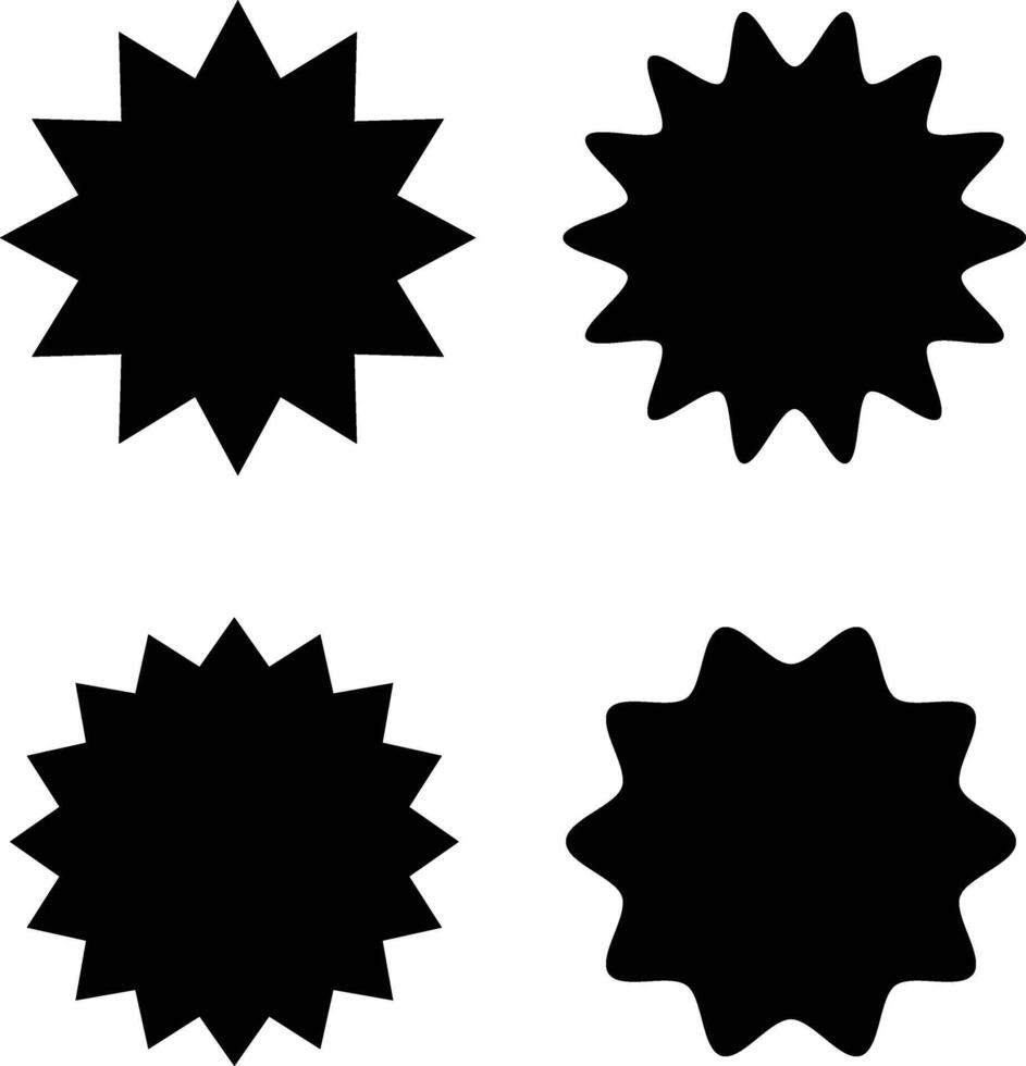 Abstract Black and White Set Shape Graphic. vector