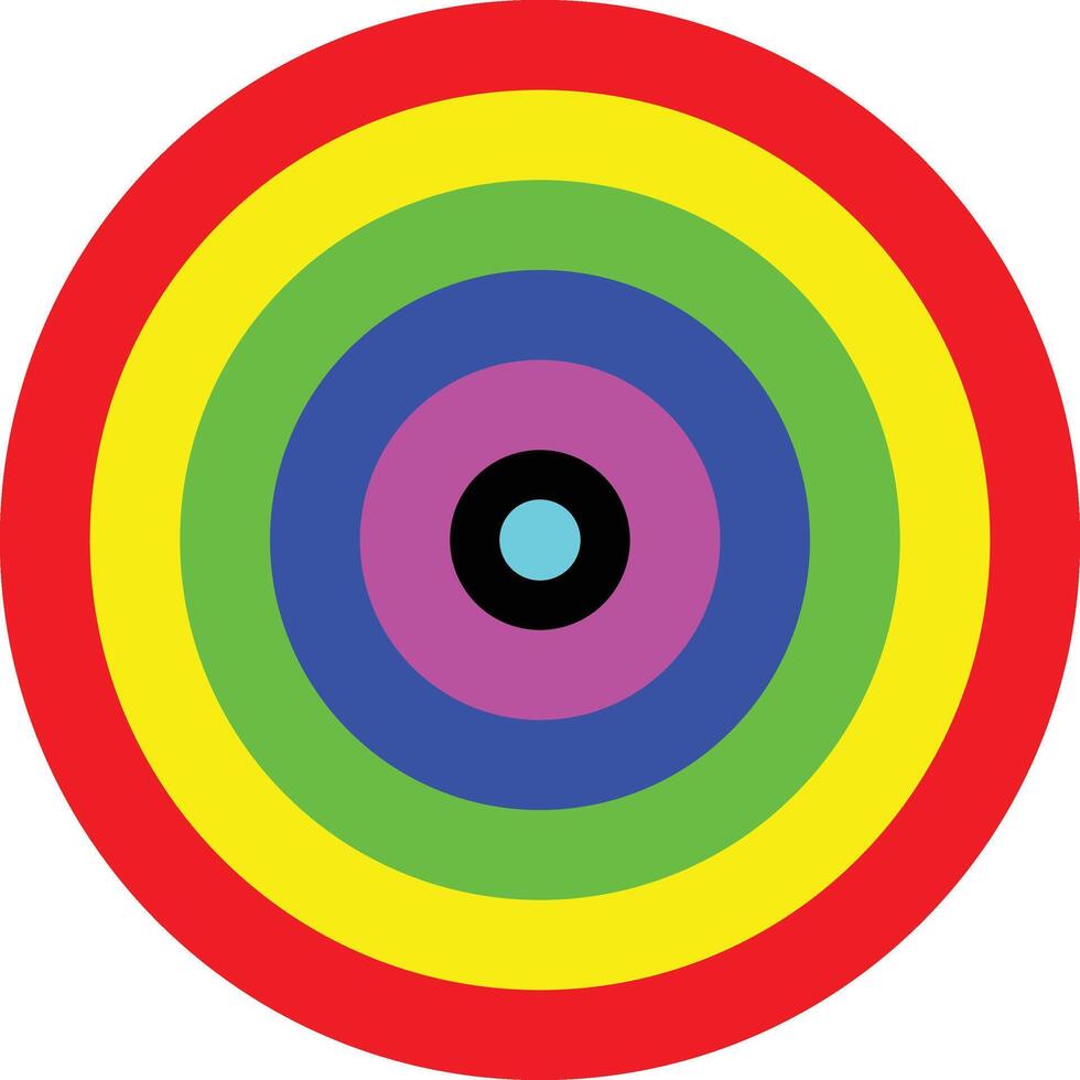 Vibrant Circular Colorful Target Design vector