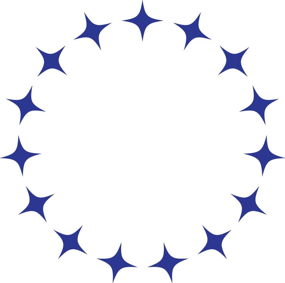 Circular Stars on White Background vector