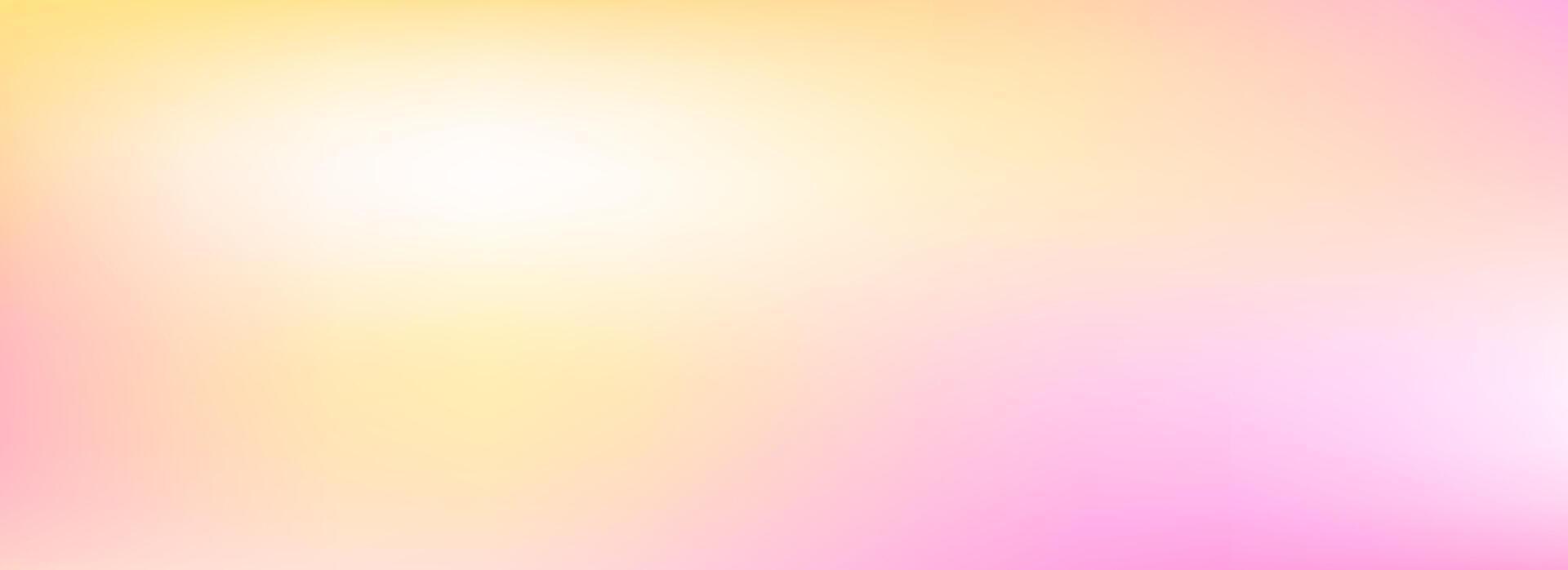 Pink and yellow smooth gradient. Springtime color blur background. Summer mood pastel blurred gradient backdrop. Soft abstract spring theme wallpaper for poster, banner, template, presentation vector