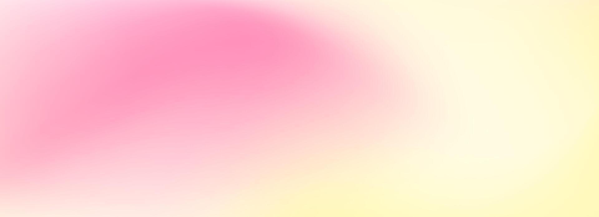 Yellow and pink smooth gradient. Springtime color blur background. Summer mood pastel blurred gradient backdrop. Soft abstract spring theme wallpaper for poster, banner, template, presentation vector