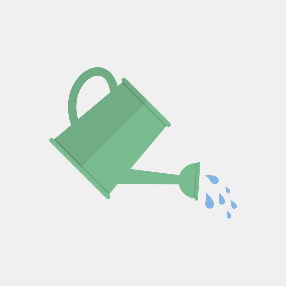 Bucket of water for watering plants vector