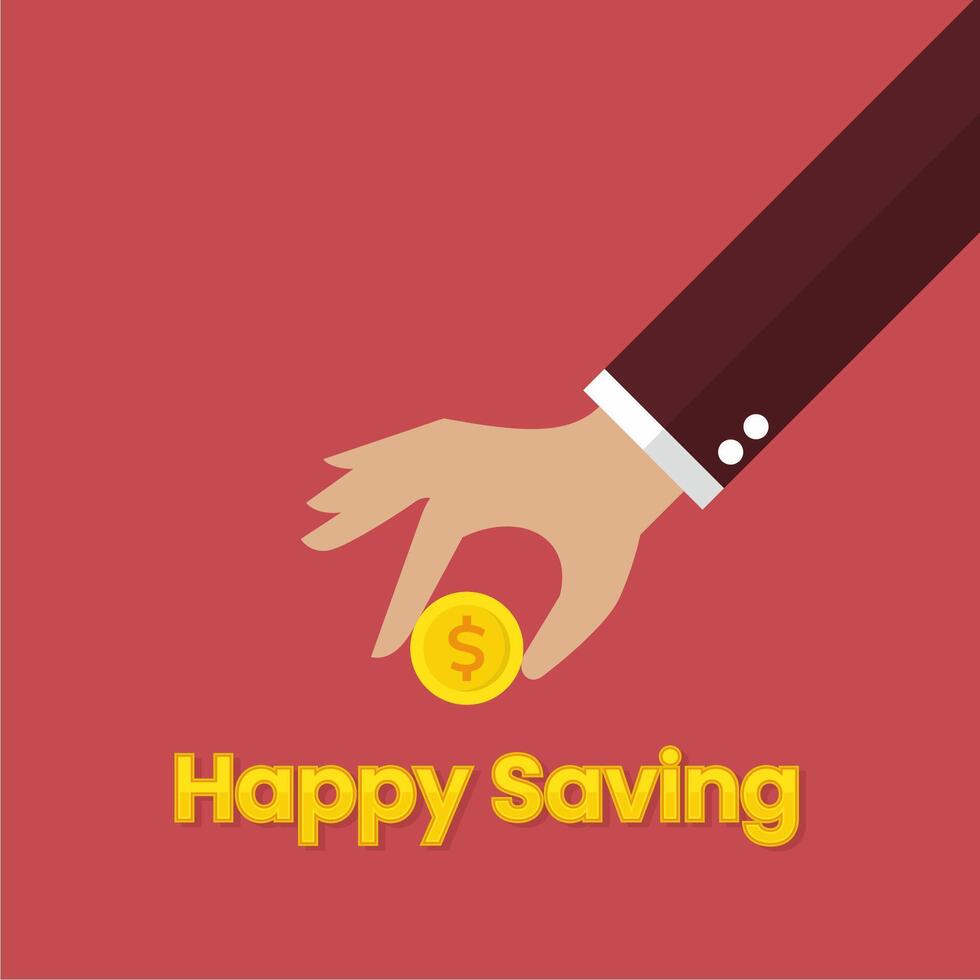Illustration of saving money for the future vector