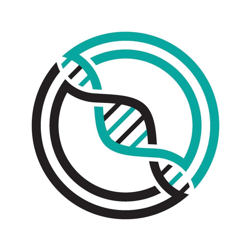 DNA helix graphic template vector