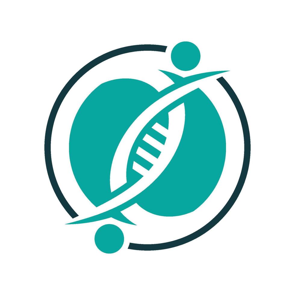 DNA with people concept design vector