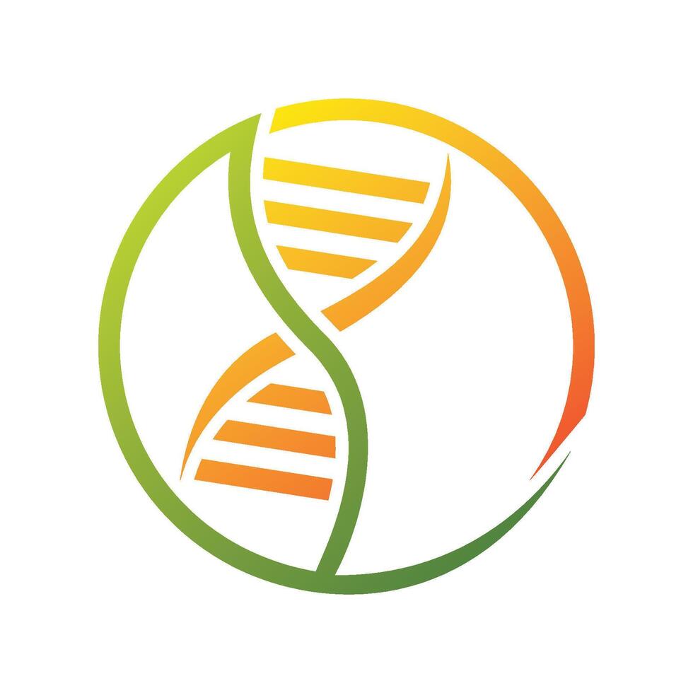 DNA Helix And Leaf Line vector