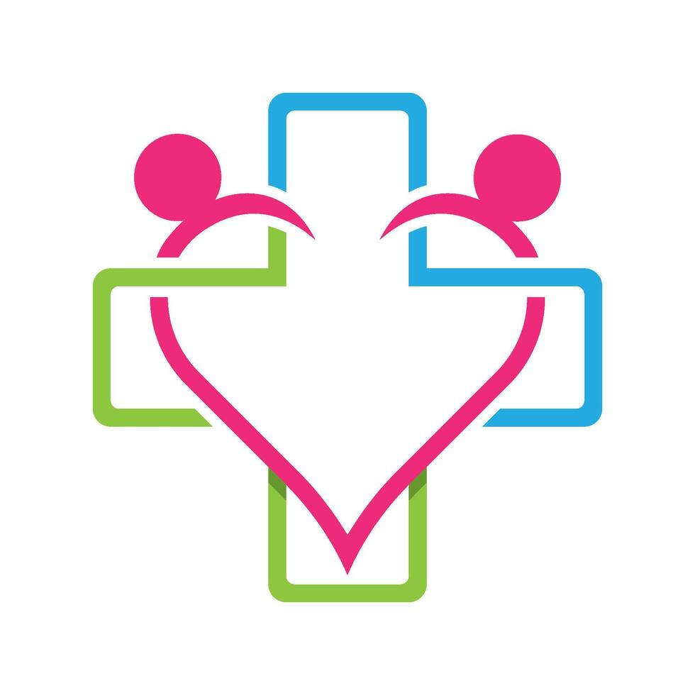 Medical and people template icon design vector