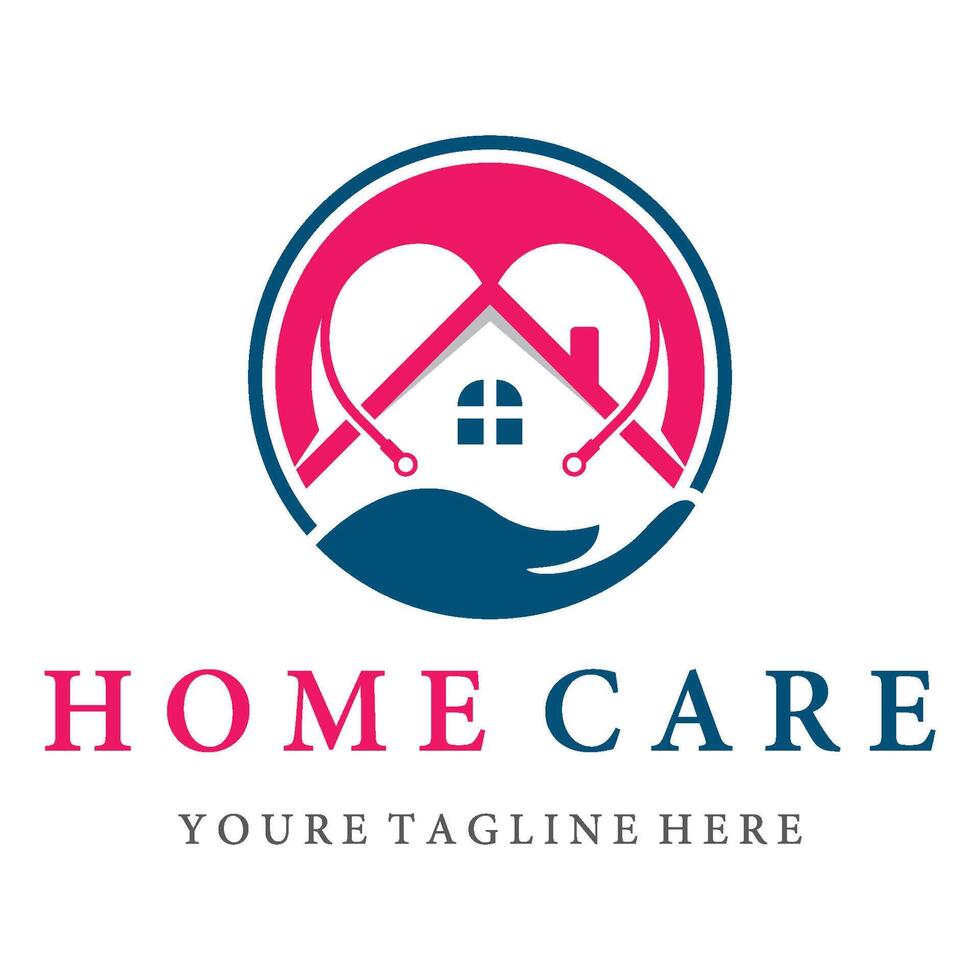 Home care logo template graphic design vector