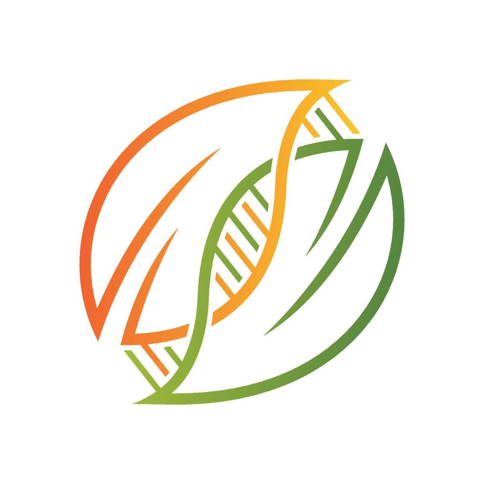 DNA And Leaf Line vector
