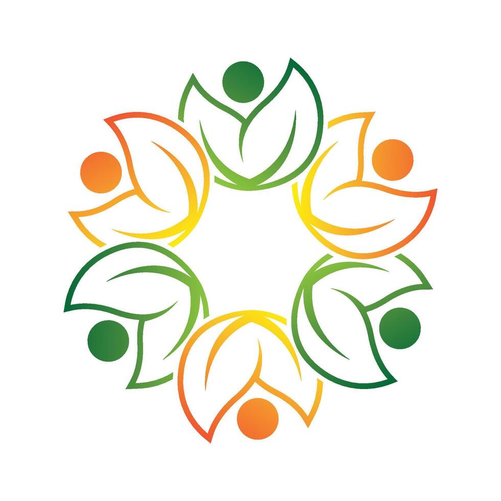 Leaves logo template vector