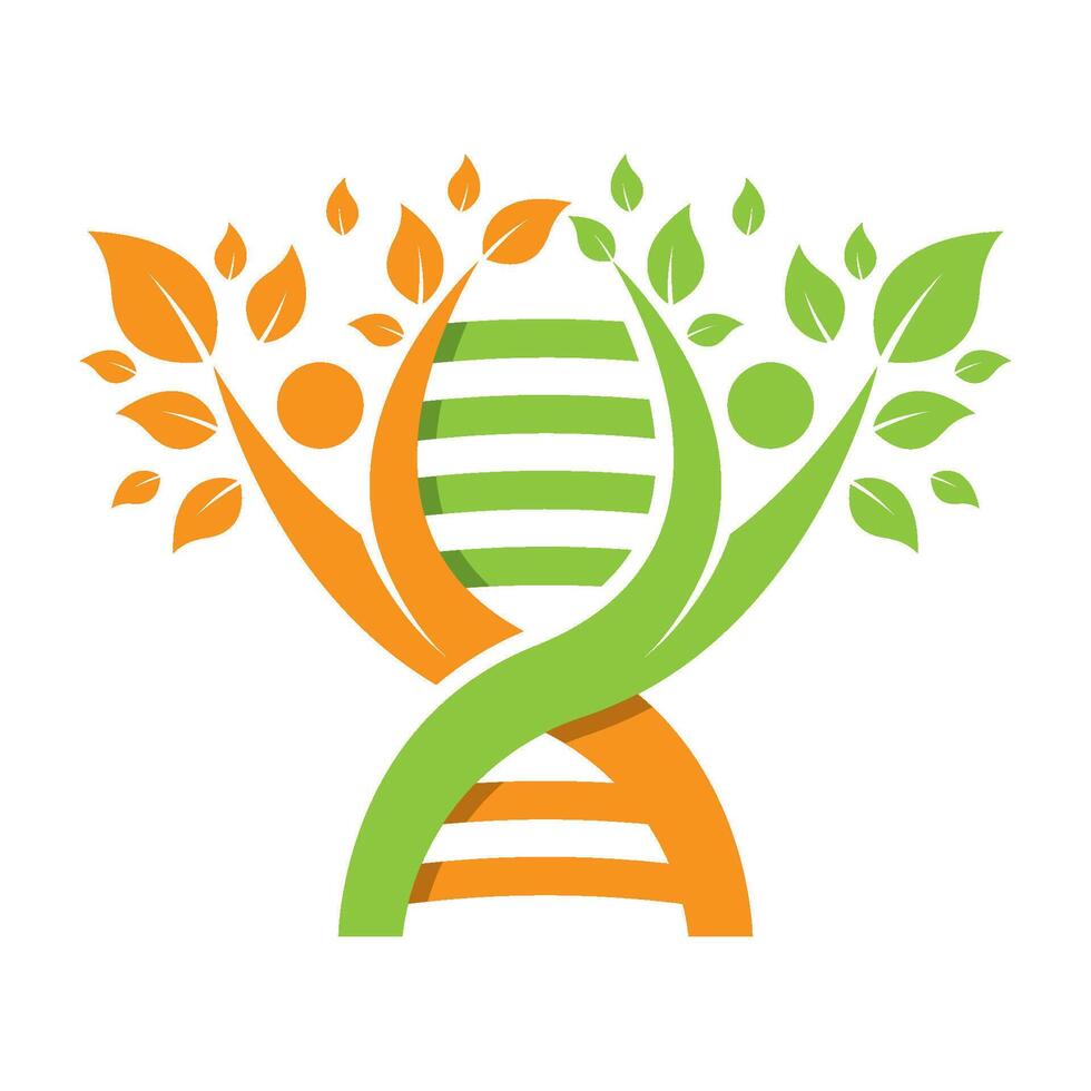 People Tree And DNA Logo vector