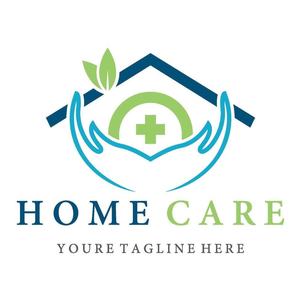 Simple home care logo template vector