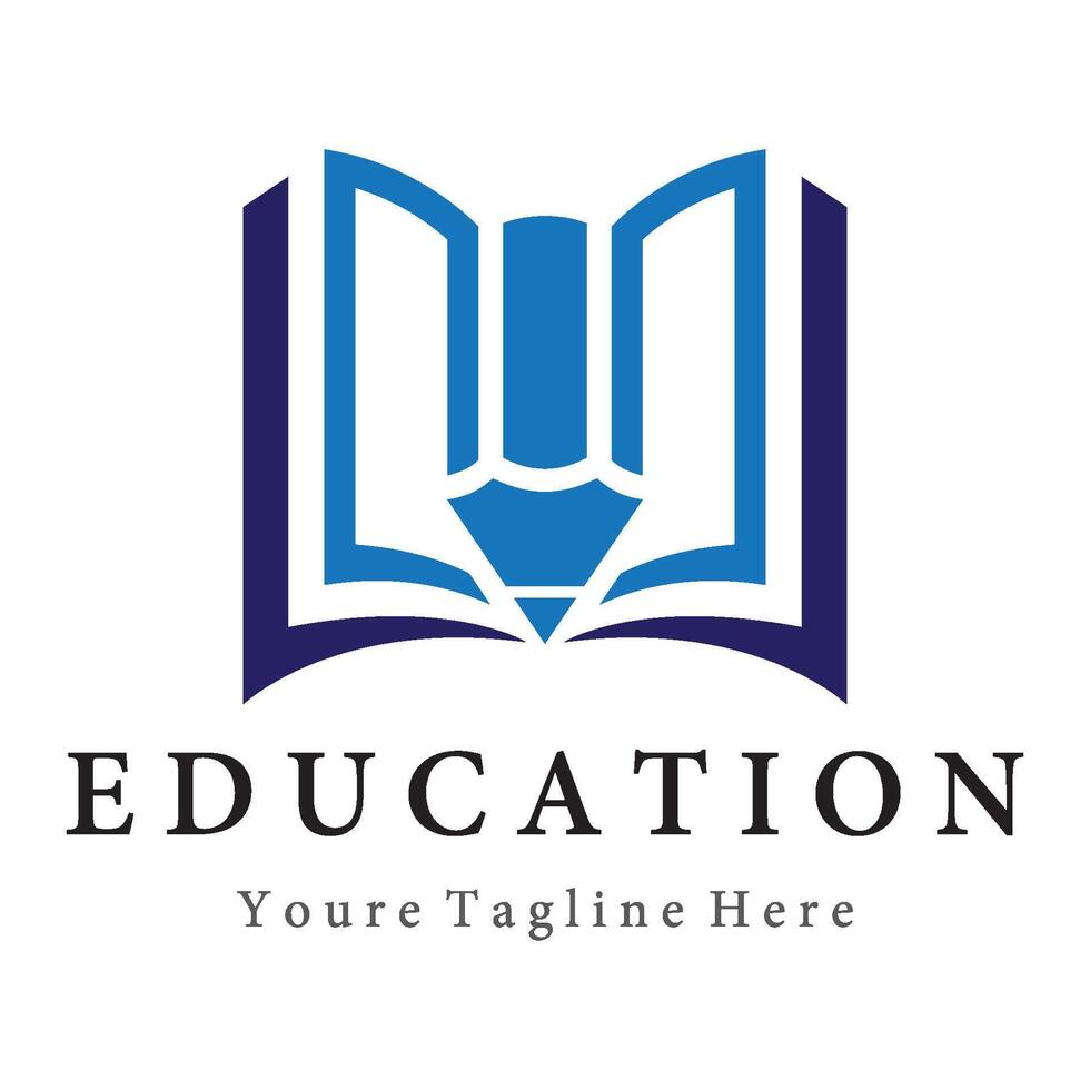 Education book and pencil vector