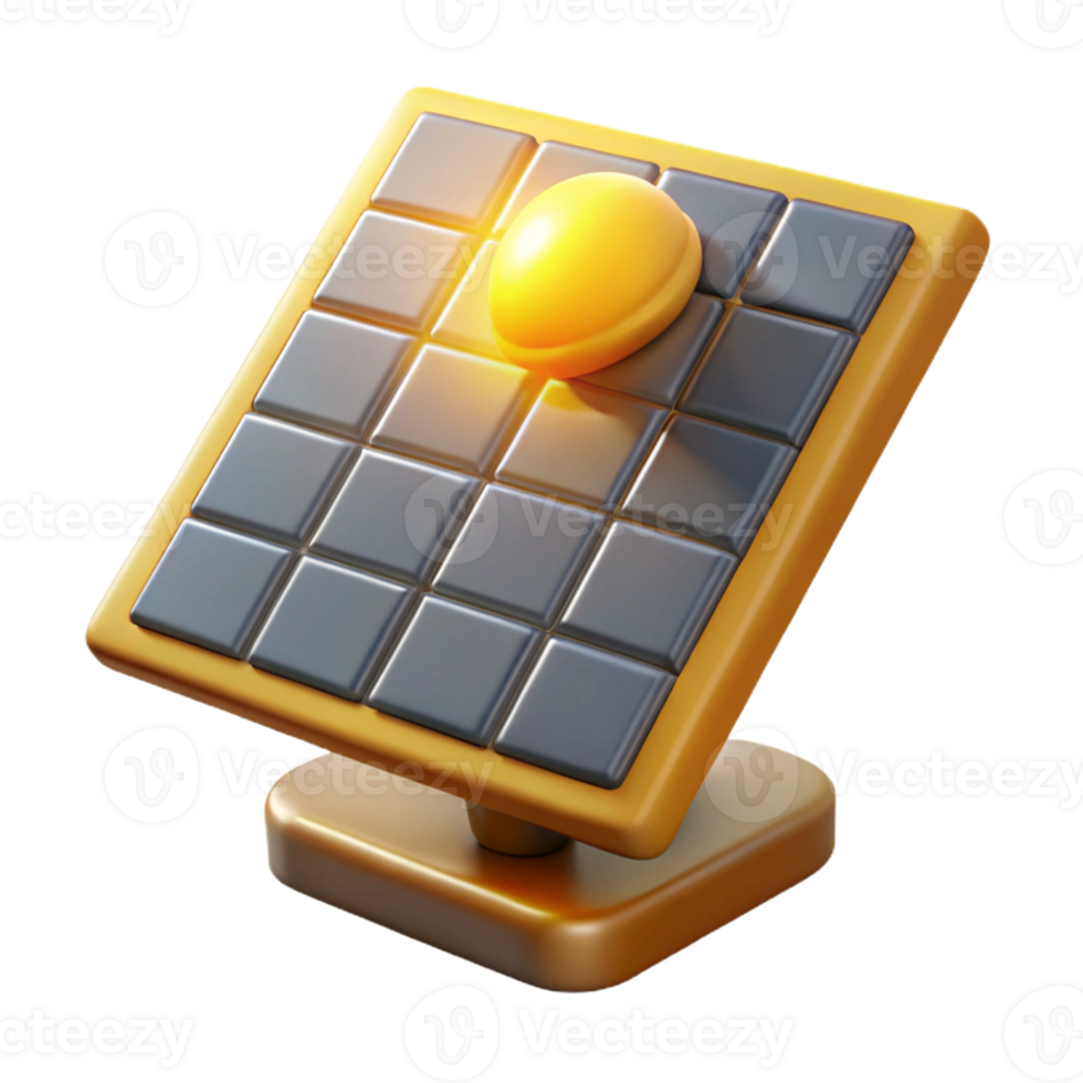 impressive vintage A solar panel array absorbing sunlight, glowing with a warm yellow light, aerial view, environmental technology style professional png